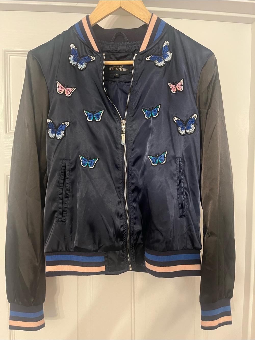 Wittchen Navy Butterfly Bomber Jacket